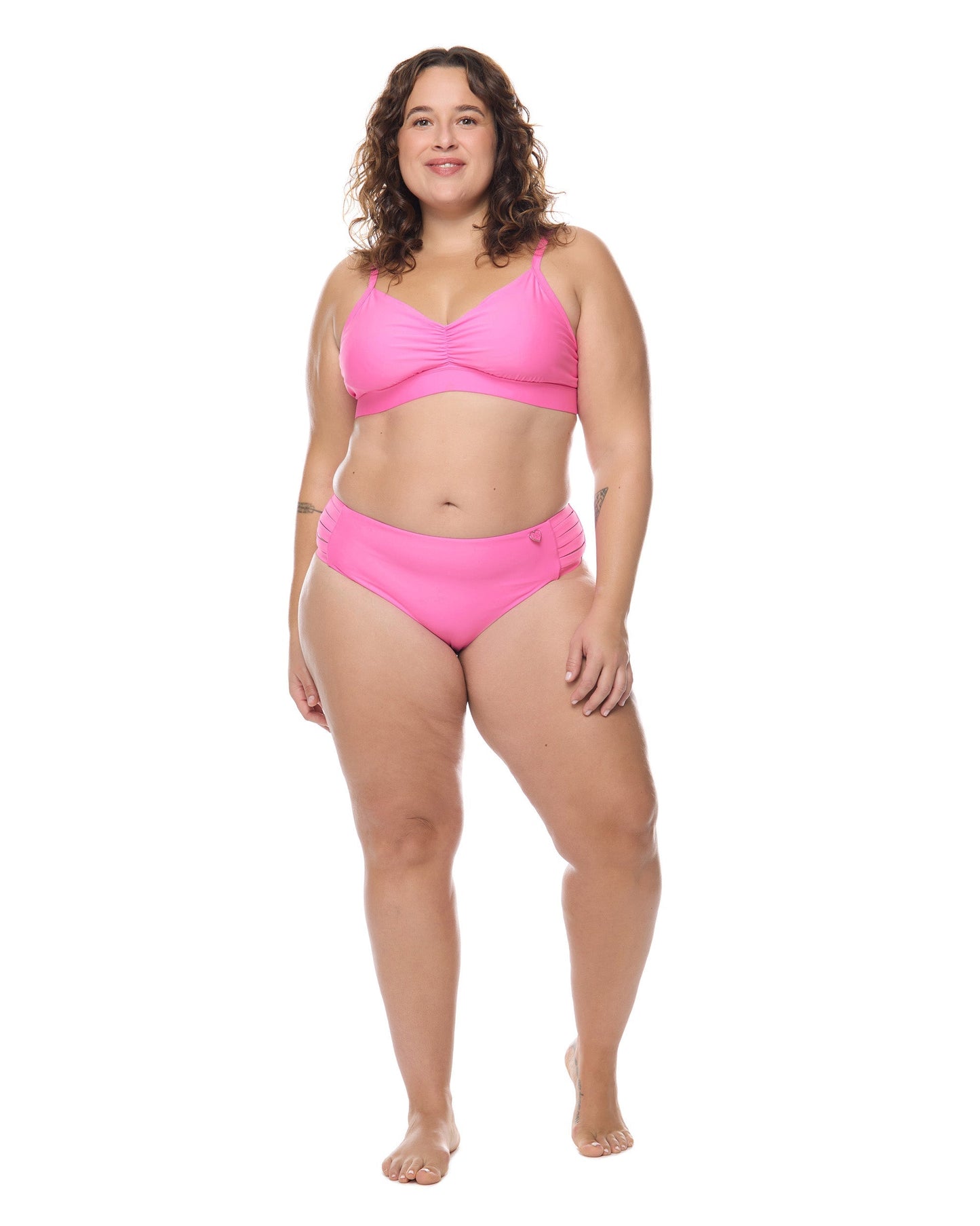 Smoothies Drew Plus Size Swim Top - Sugar Plum