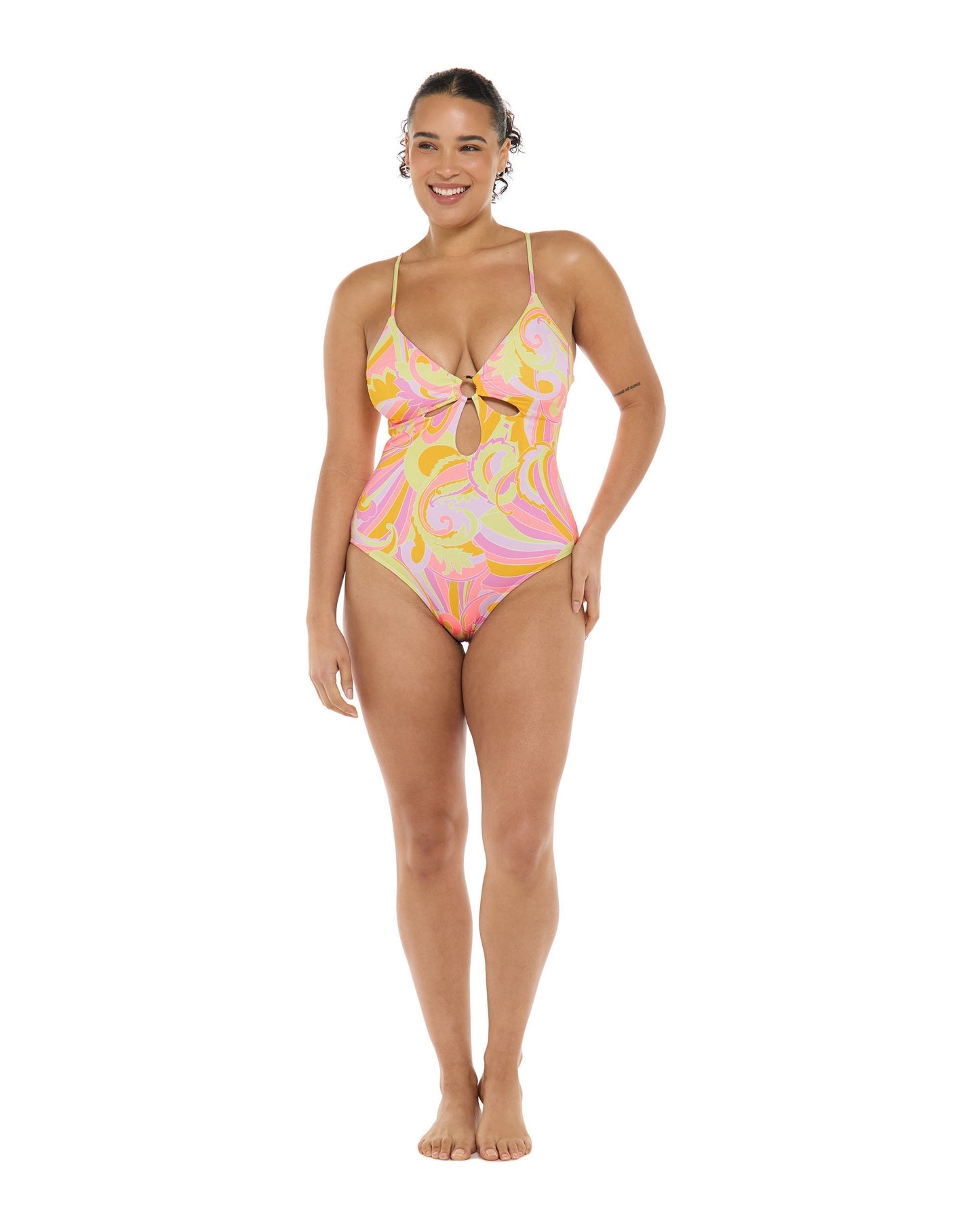 Sol Amarelo Maddie One-Piece Tank Swimsuit - Coral