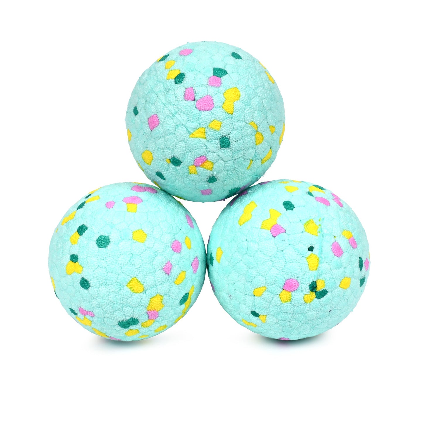 Tough Ball 3 Pack Small - Teal Confetti