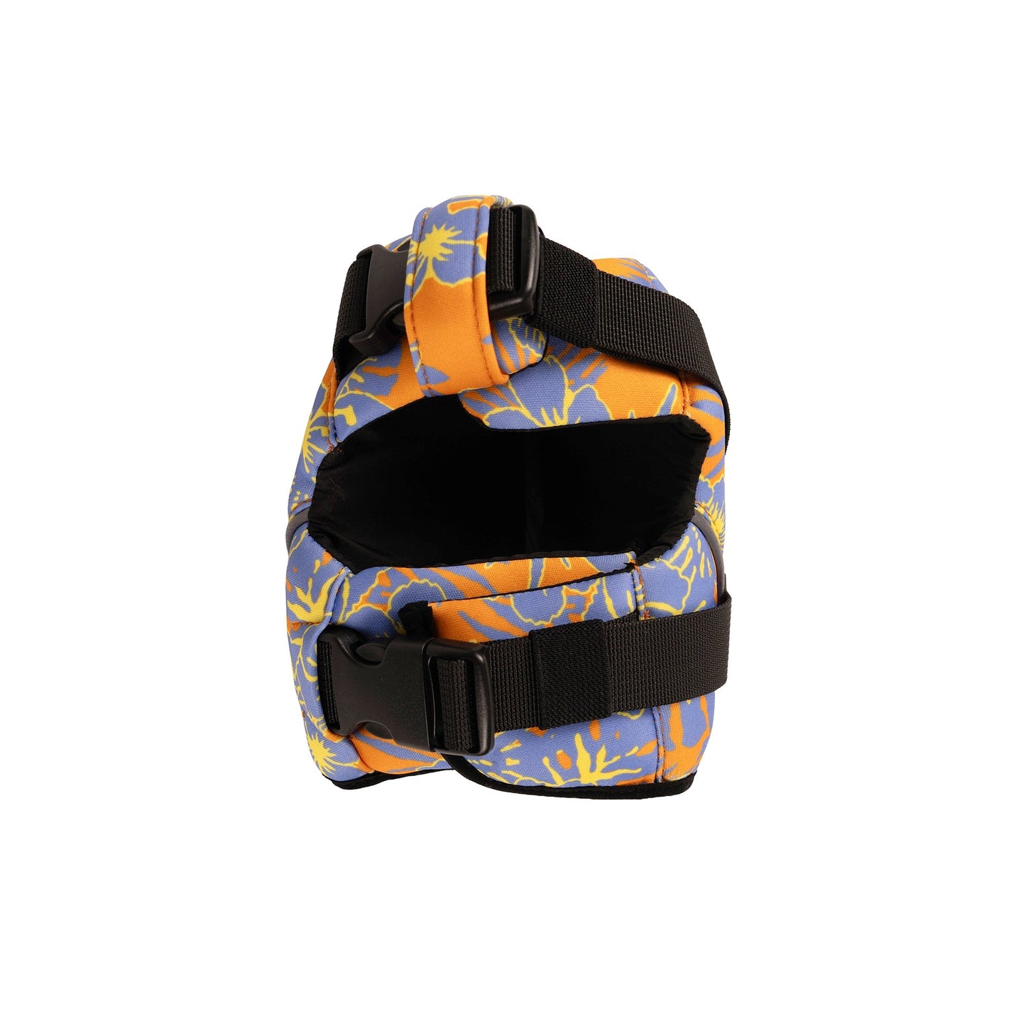 Floral Neoprene Pet Life Jacket - Floral Orange