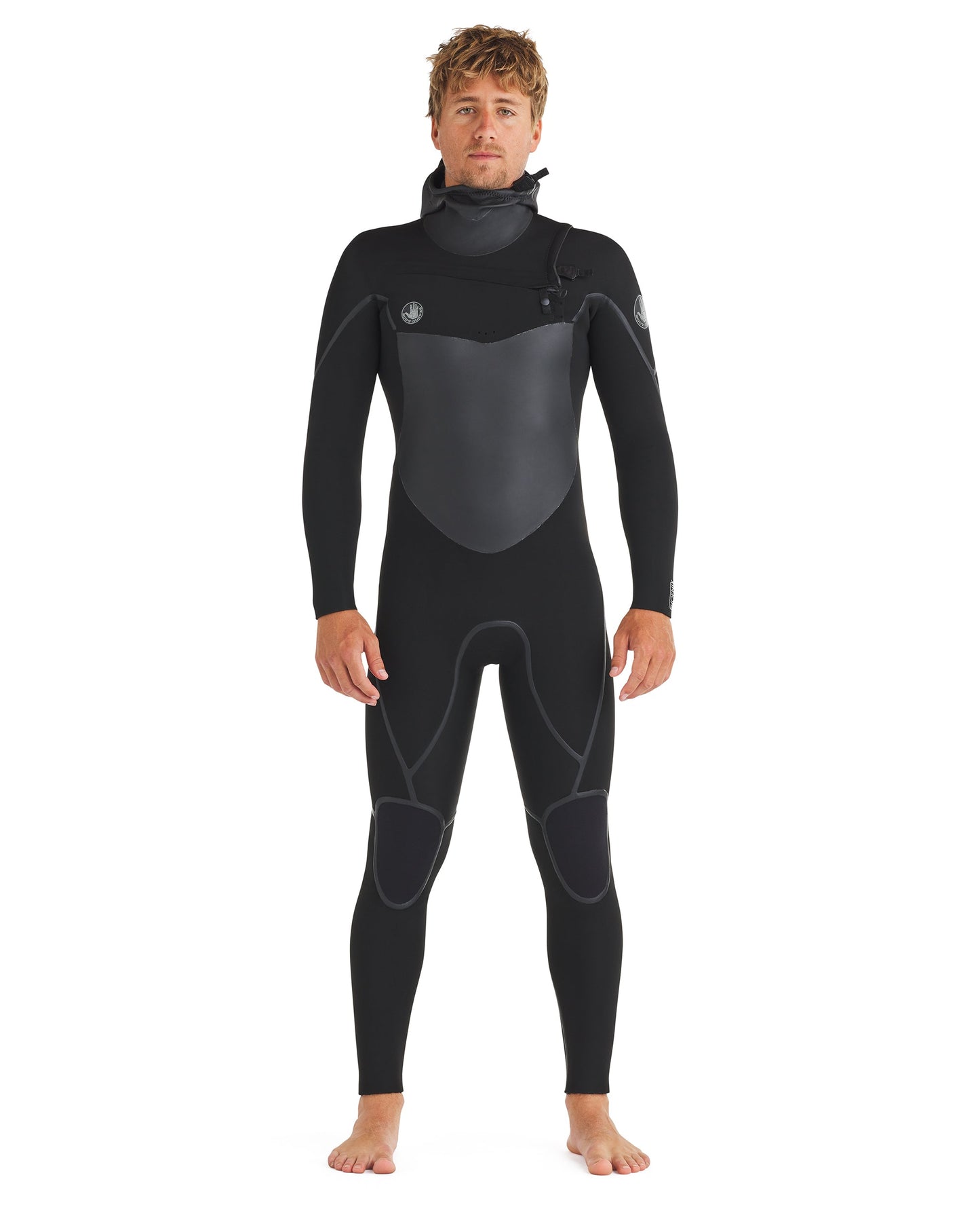 Phoenix 5.5/4.5mm Men's Chest-Zip Hooded Fullsuit - Black