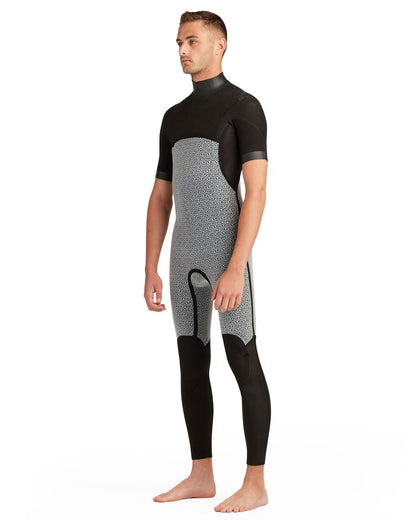 Men's Variant 2/2mm Short Arm Chest-Zip Fullsuit - Black