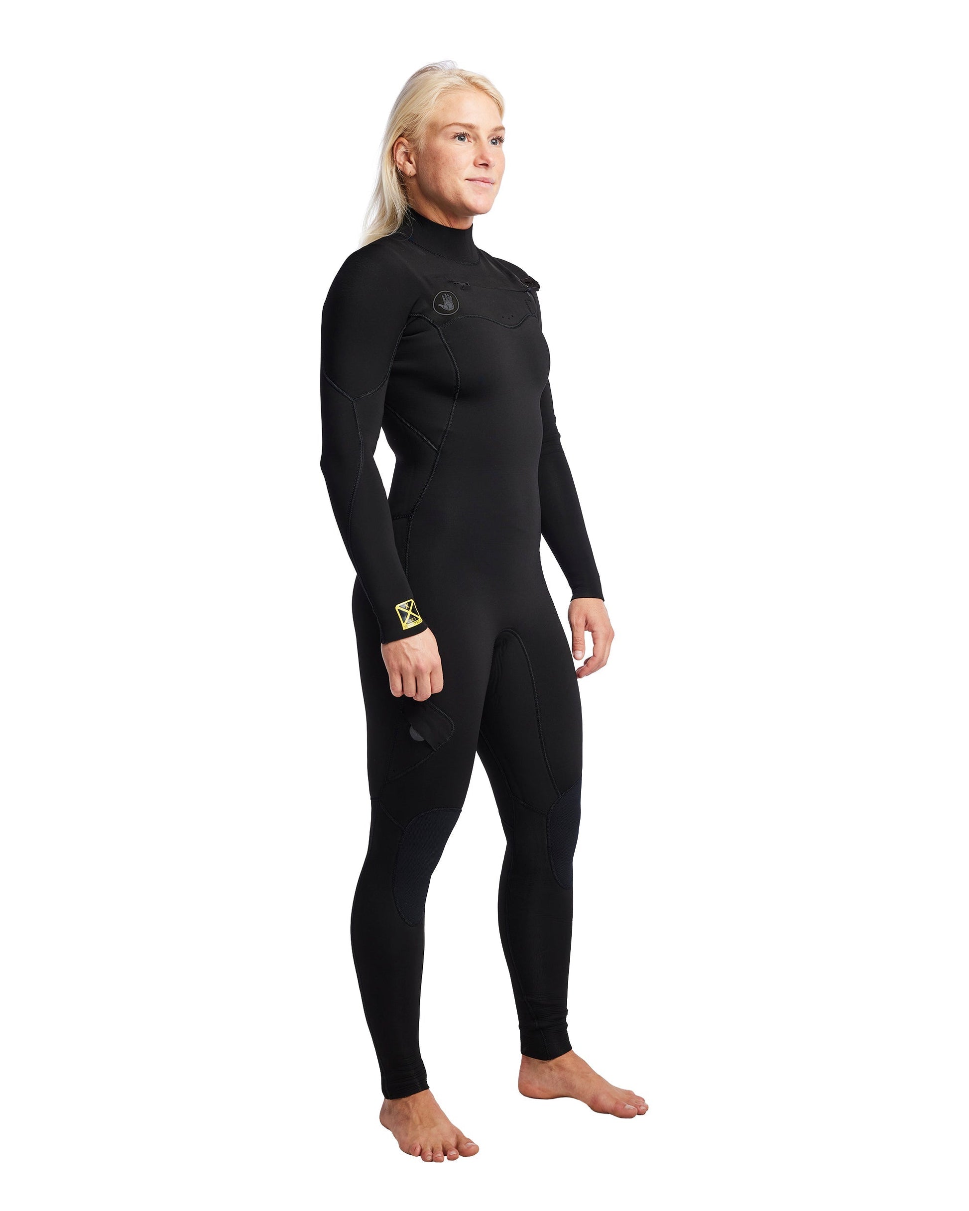 Women's Gold Cell 4/3mm Chest Zip Fullsuit - Black
