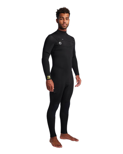 Men's Gold Cell 4/3mm Slant Zip Fullsuit - Black