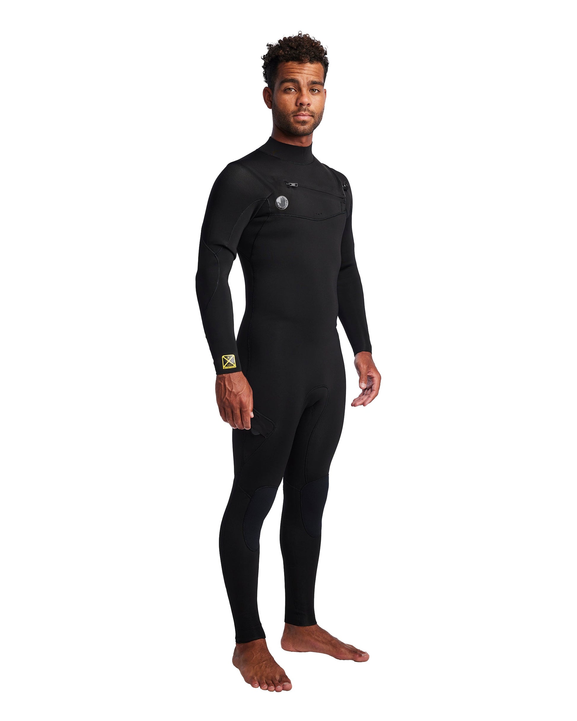 Men's Gold Cell 3/2mm Slant Zip Fullsuit - Black