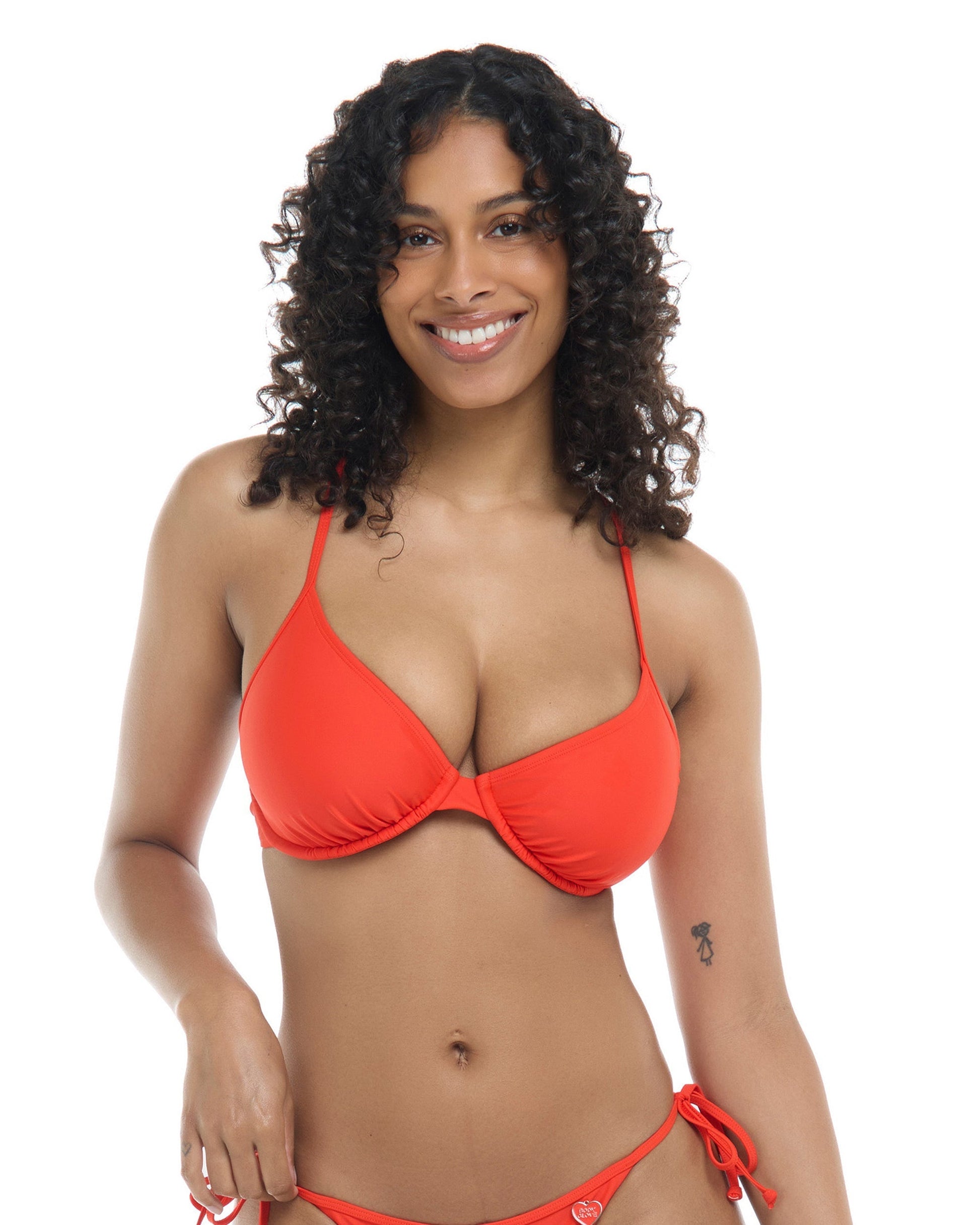 Smoothies Solo D-F Cup Bikini Top - Poppy