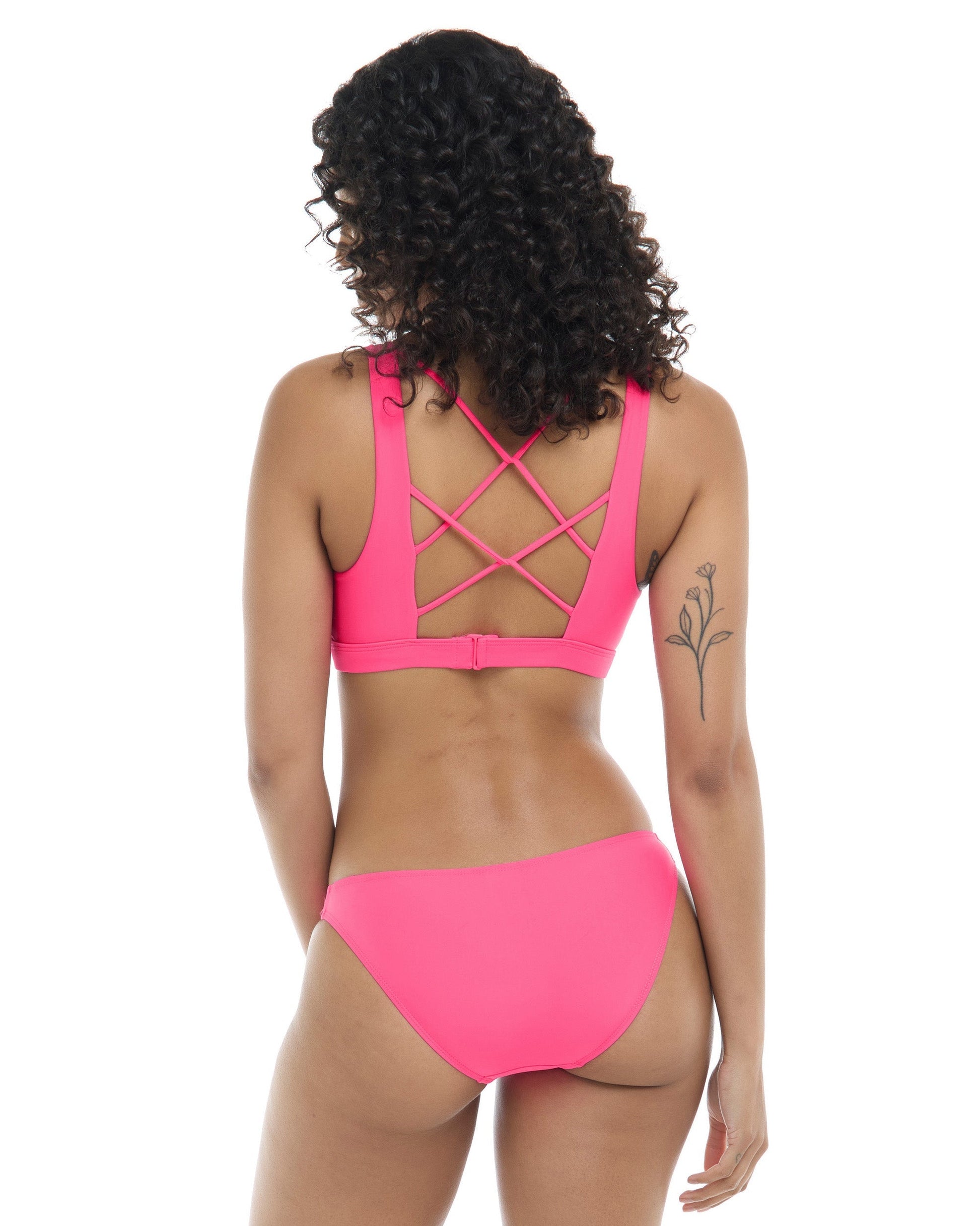 Smoothies Star Cross-Over Sports Bra D Cup - Bubble Gum