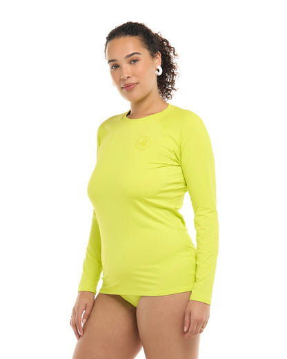 Smoothies Sleek Long Sleeve Rashguard - Key Lime