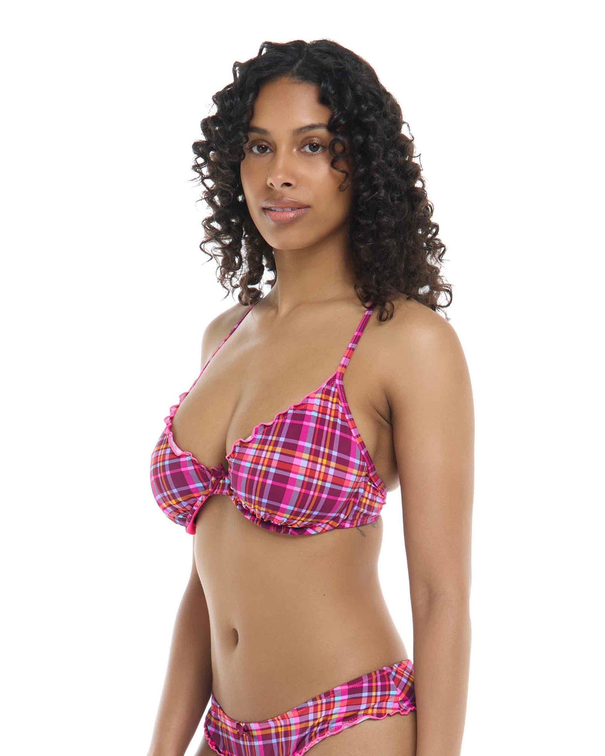 Bonnie Solo D-F Cup Bikini Top - Plum
