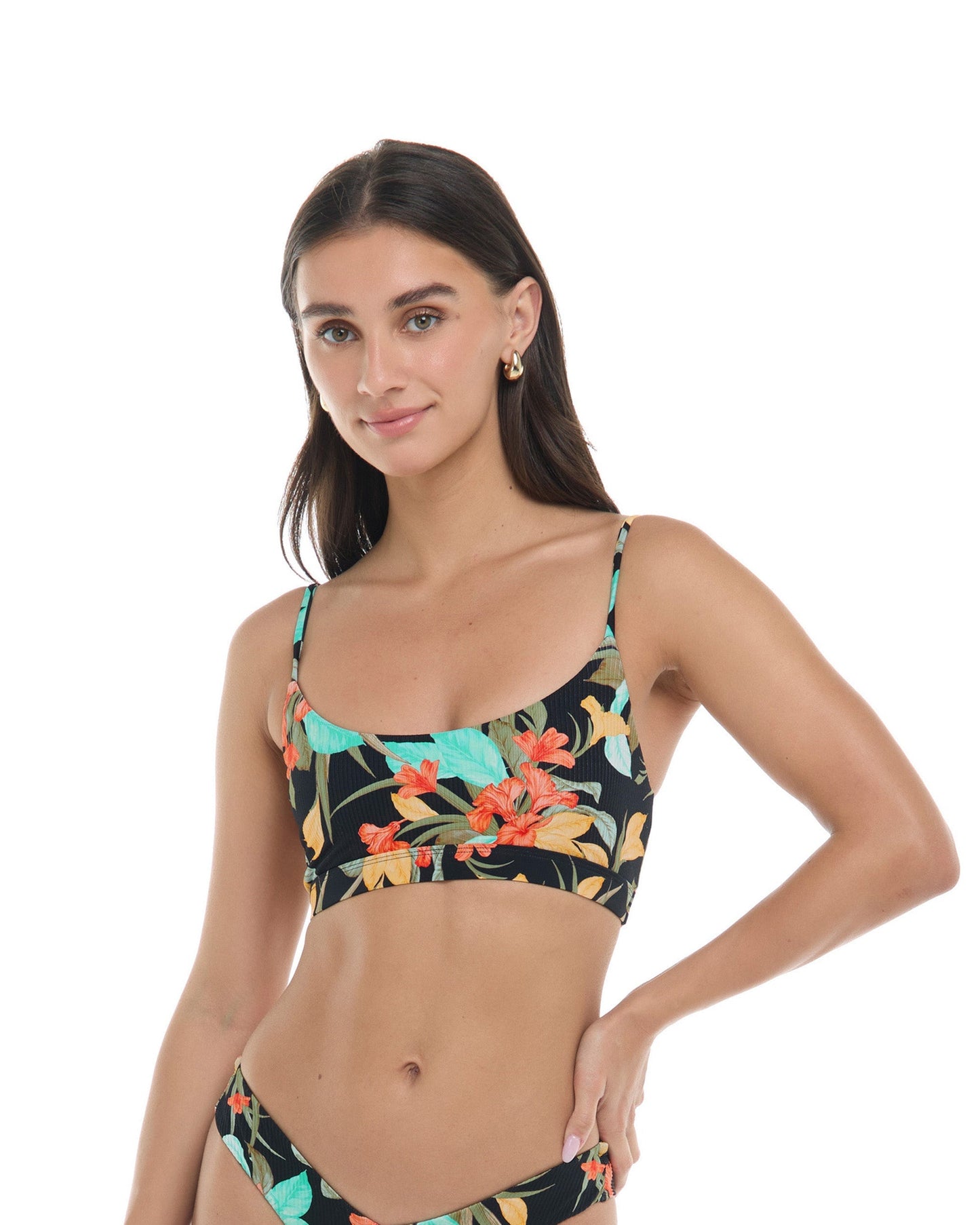 Hamoa Aro Bralette Bikini Top - Black
