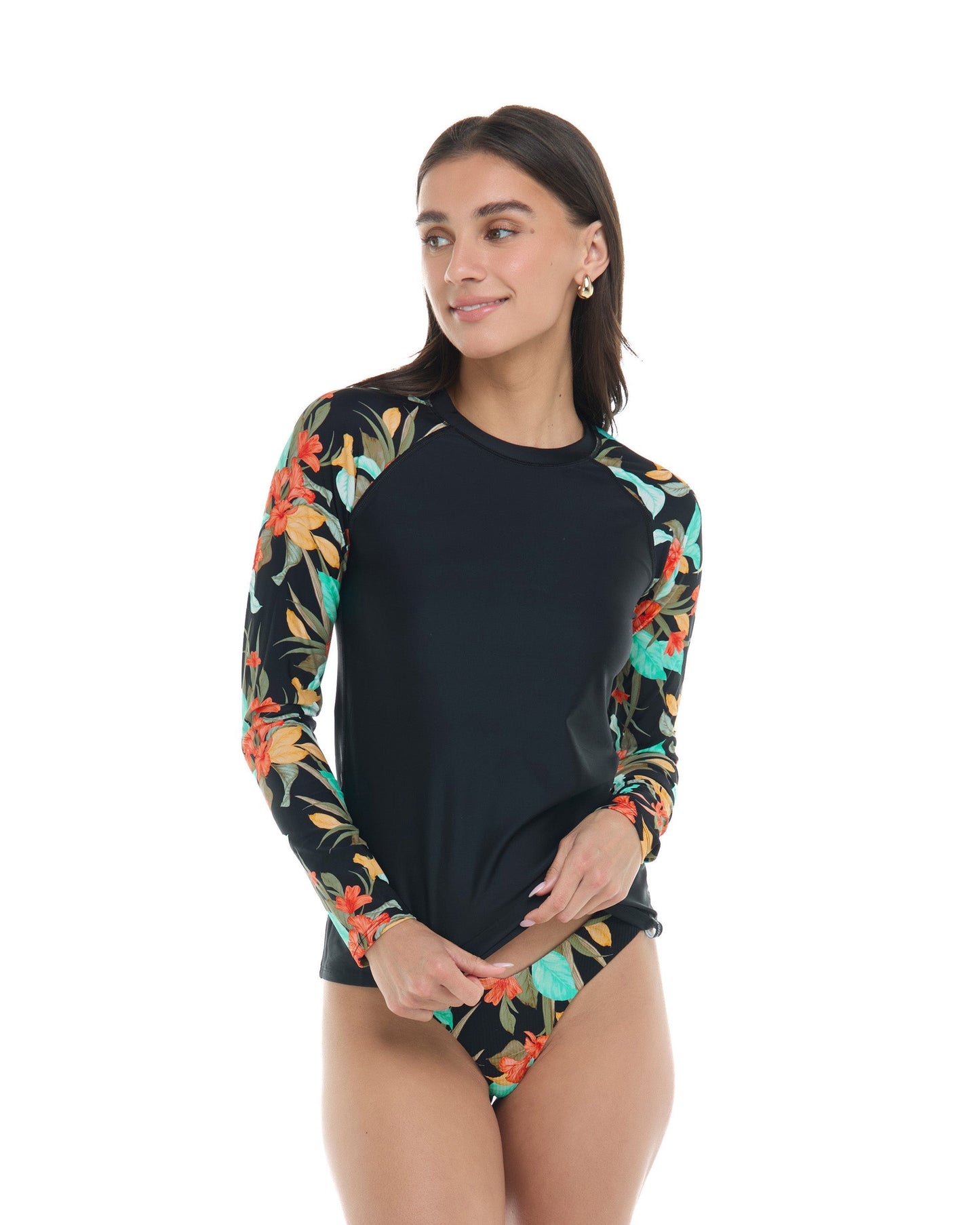 Hamoa Sleek Long Sleeve Rashguard - Black