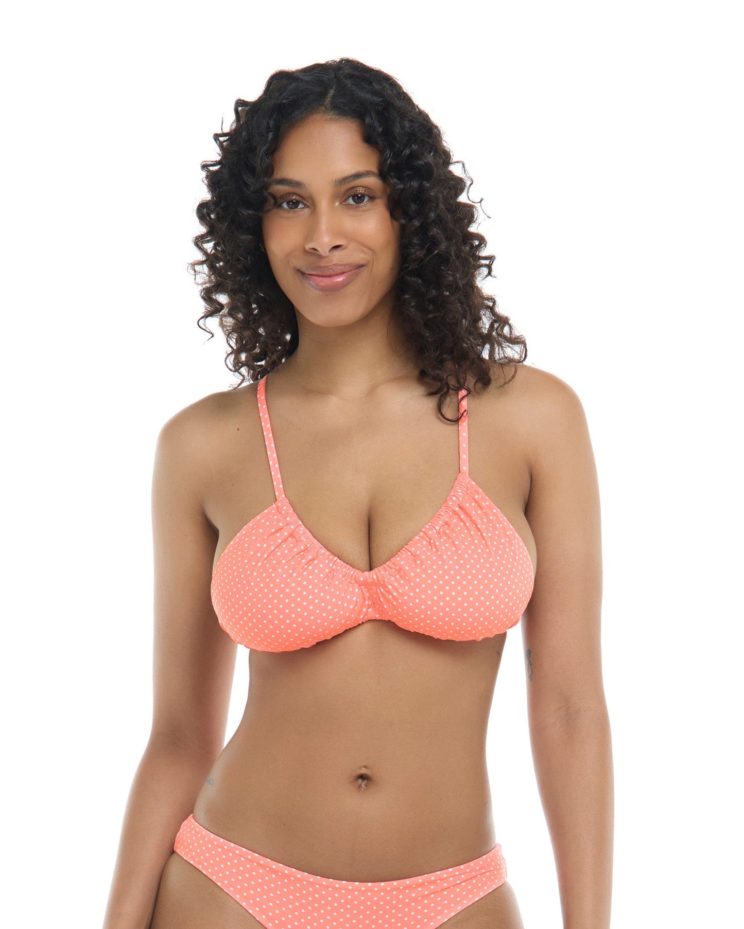 Spritz Kenna Triangle Slider Bikini Top D - Coral