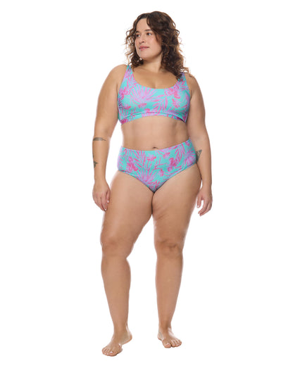 Azores Amore Plus Size Scoop Bikini Top - Sea Mist