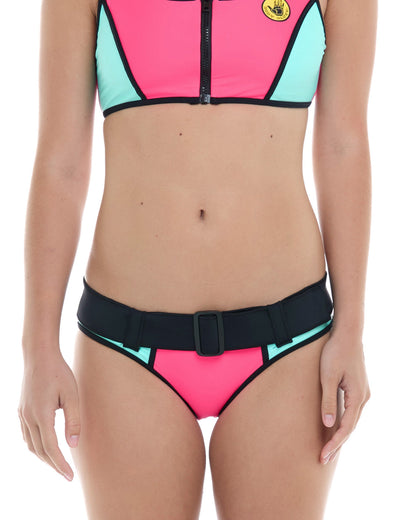 Groove Belted Surf Rider Swim Bottom - Groove / Bubble Gum