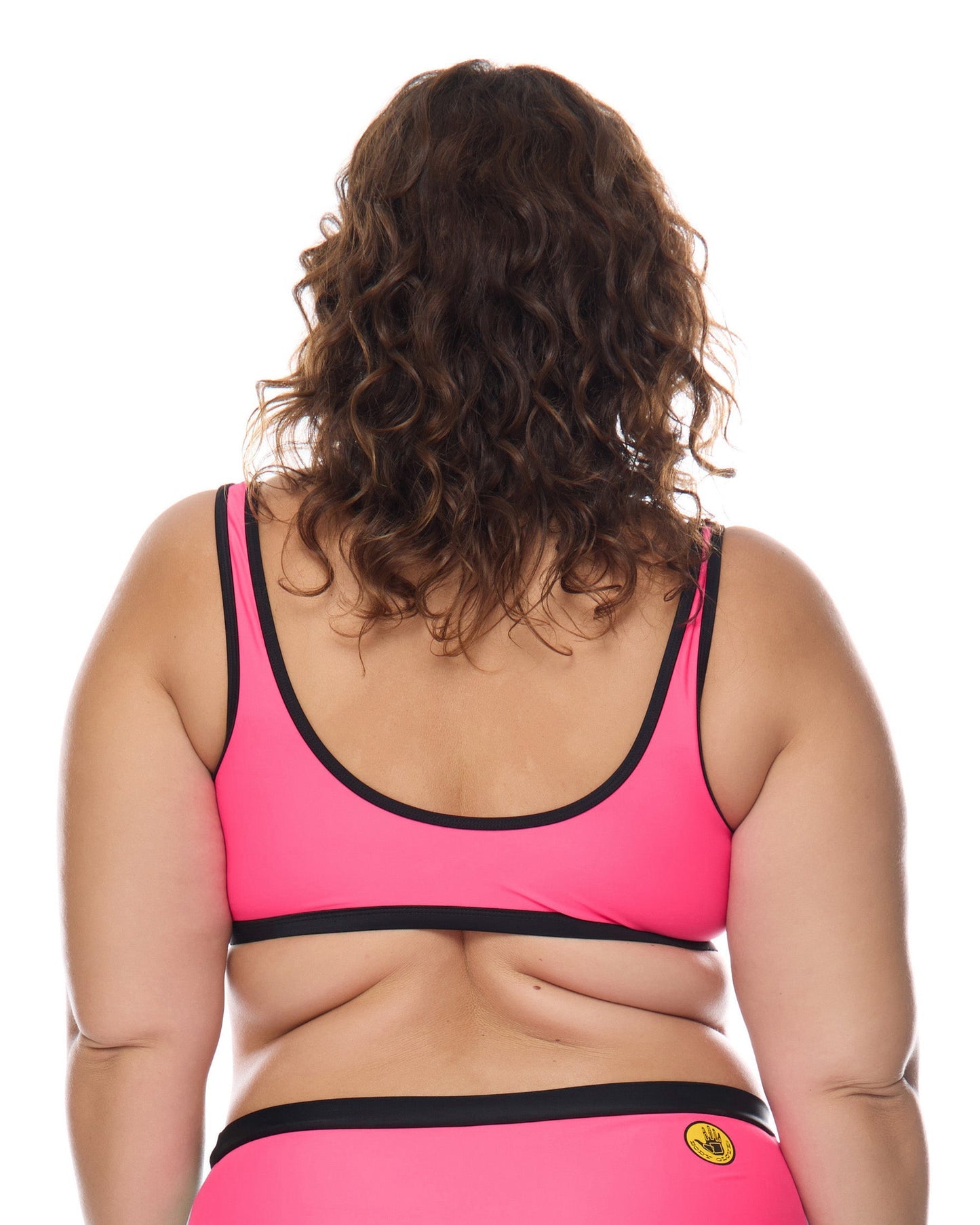 Groove You Spin Me Plus Size Crop Top - Groove / Bubble Gum
