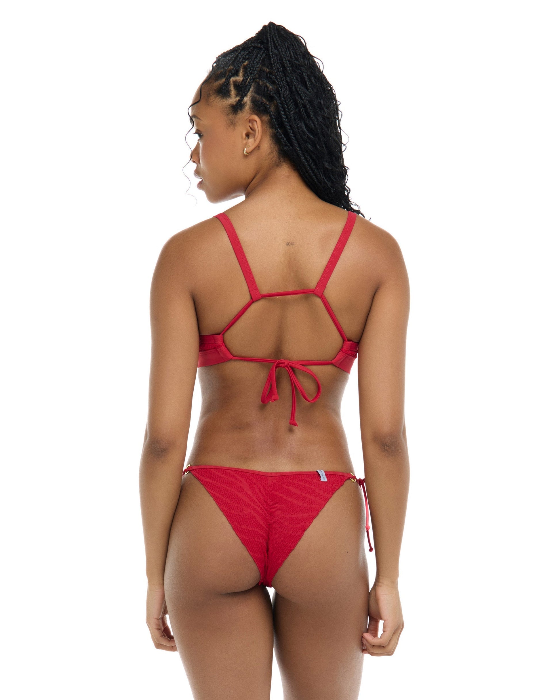 Scarlet Drew D-F Cup Swim Top - Cherry