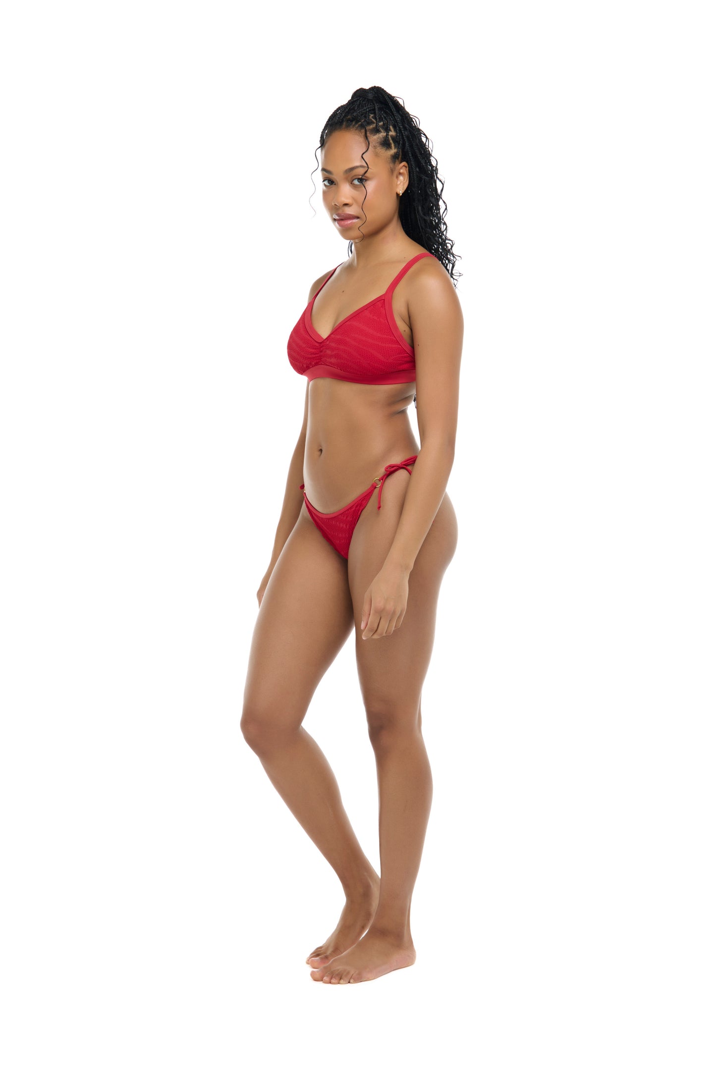 Scarlet Drew D-F Cup Swim Top - Cherry