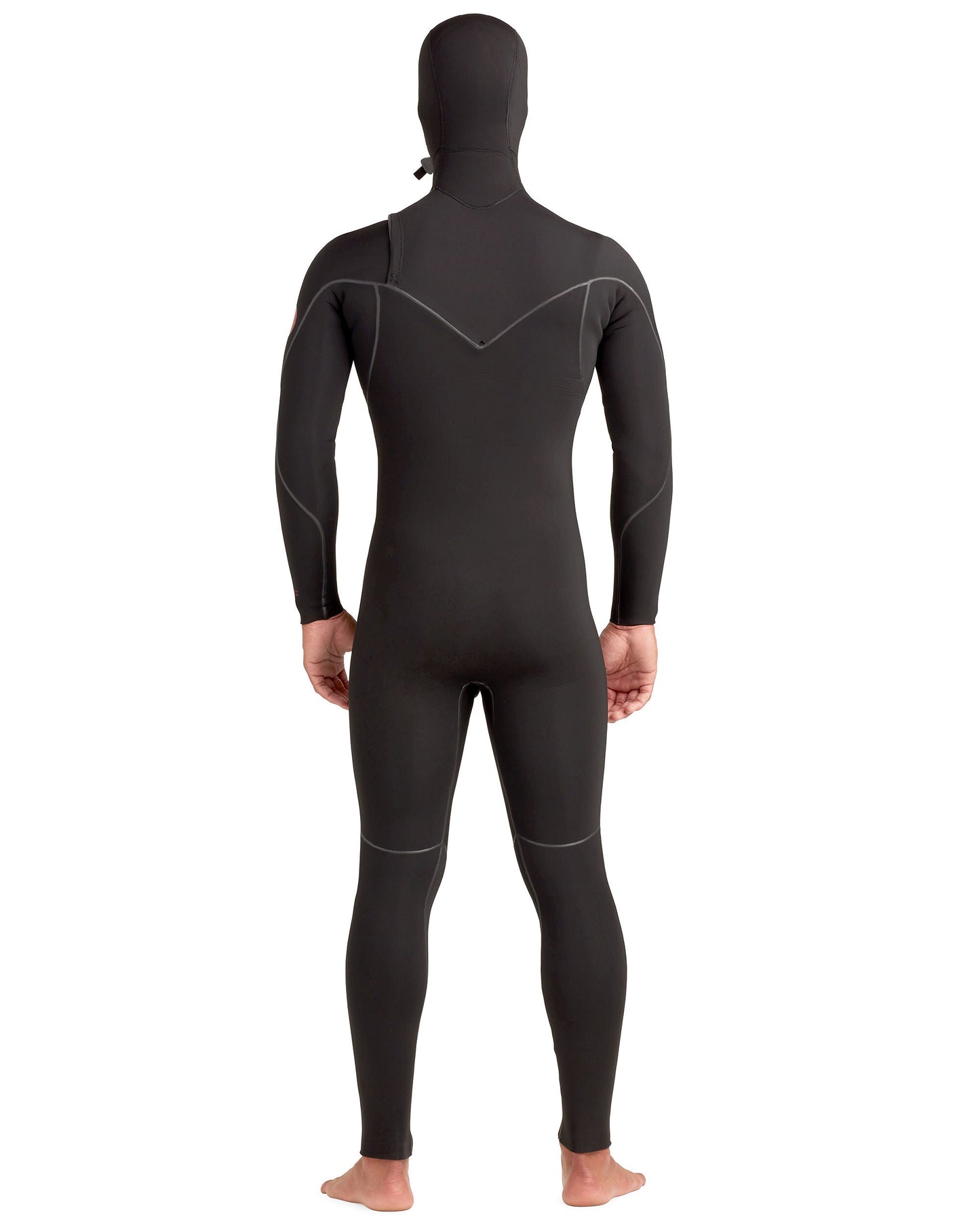 Red Cell 5/4/3mm Men's Chest-Zip Hooded Fullsuit - Black
