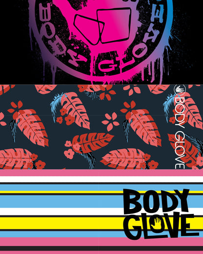 Women's 3-Piece Face Mask Set - Logo, Palm, Stripes